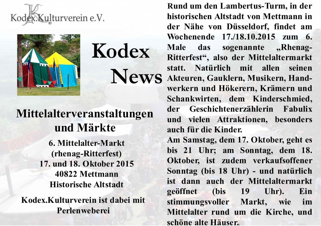 News Mettmann 2015 Marktvorschau
